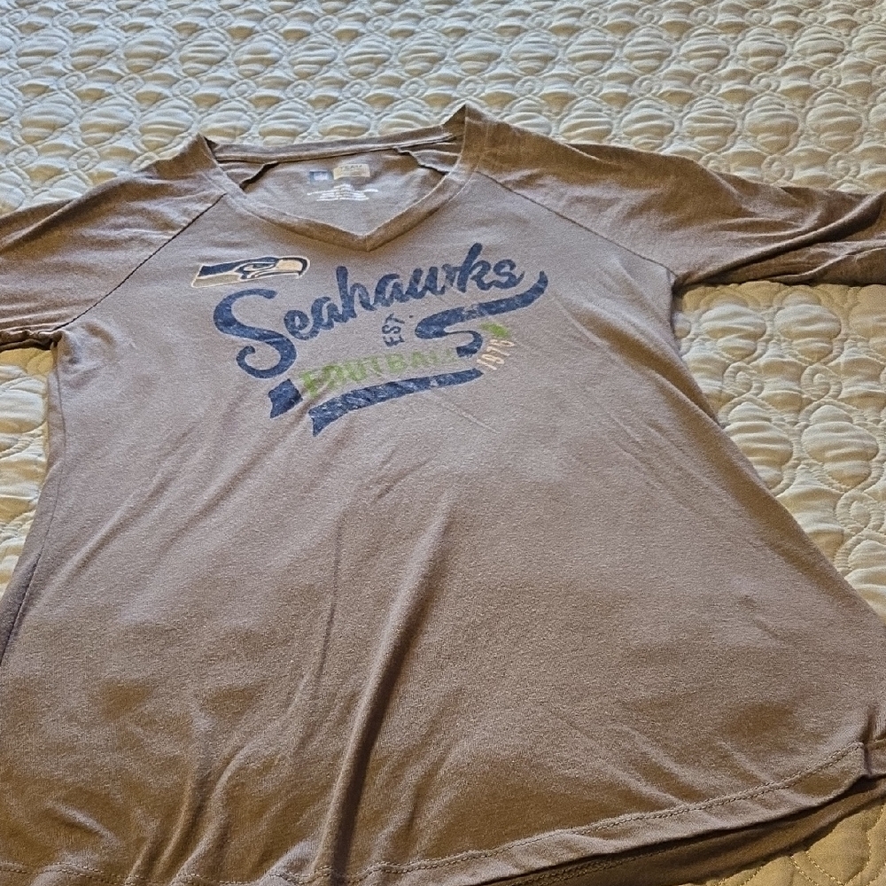 NFL Seattle Seahawks Short Sleeve Gray Tshirt